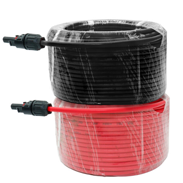 Solar connector cable black and red