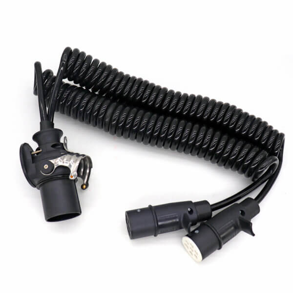 Trailer Coil 15pin 24v ISO 12098 to 2x 7pin ISO 1185 ISO 3731