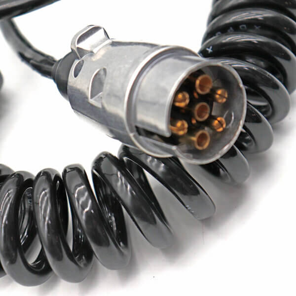ISO 1724 Trailer coil cable with metal plug